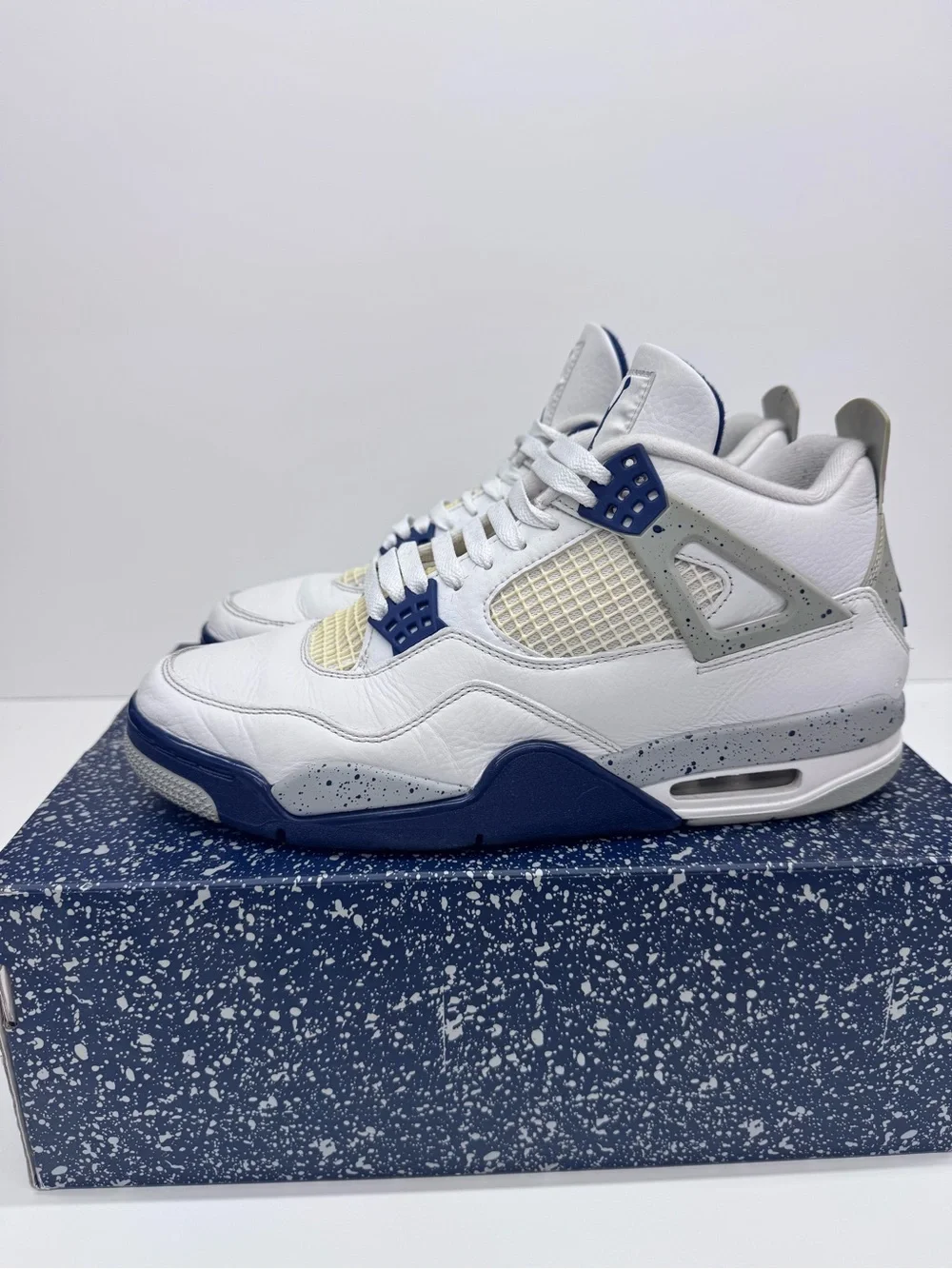 Men’s Air Jordan 4 Retro White Midnight Navy